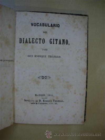 Libros: VOCABULARIO DEL DIALECTO GITANO - ENRIQUE TRUJILLO - Foto 1