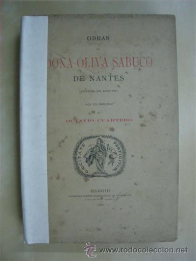 books: OBRAS DE DO&Ntilde;A OLIVA SABUCO DE NANTES. (ESCRITORA DEL SIGLO XVI) - OLIVA SABUCO DE NANTES