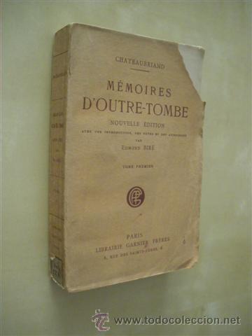 Libros: M&Eacute;MOIRES D&acute;OUTRE-TOMBE. TOME PREMIER - CHATEAUBRIAND - Foto 1