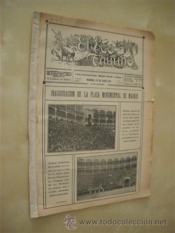 Libri di seconda mano: EL ECO TAURINO. N&ordm;1121. JUNIO 1931 - REVISTA