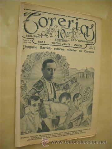 Libri di seconda mano: TORER&Iacute;AS. REVISTA TAURINA. NUMERO 91. A&Ntilde;O 1922
