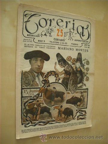 Libri di seconda mano: TORER&Iacute;AS. REVISTA TAURINA. NUMERO 308. A&Ntilde;O 1926