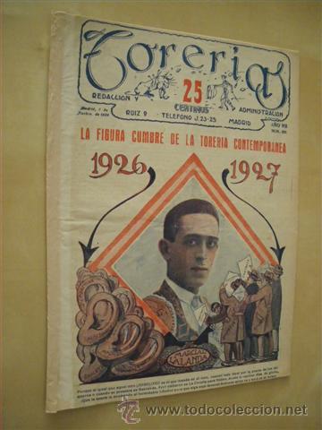 Libri di seconda mano: TORER&Iacute;AS. REVISTA TAURINA. NUMERO 328. A&Ntilde;O 1926