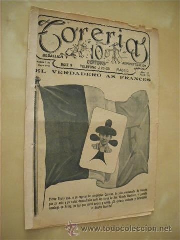 Libri di seconda mano: TORER&Iacute;AS. REVISTA TAURINA. NUMERO 90. A&Ntilde;O 1922