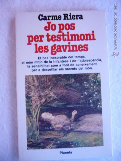 Libros: Jo pos per testimoni les gavines Carme Riera - Foto 1