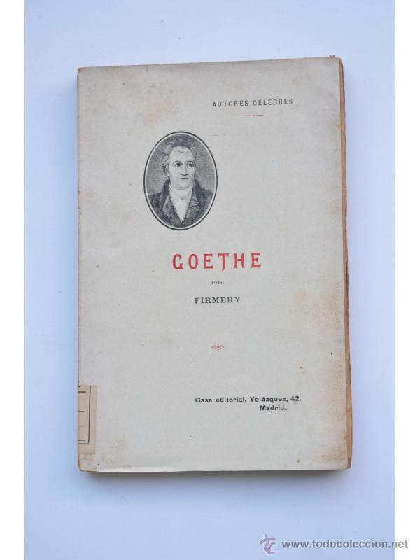 Libros: Goethe - FIRMERY - Foto 1