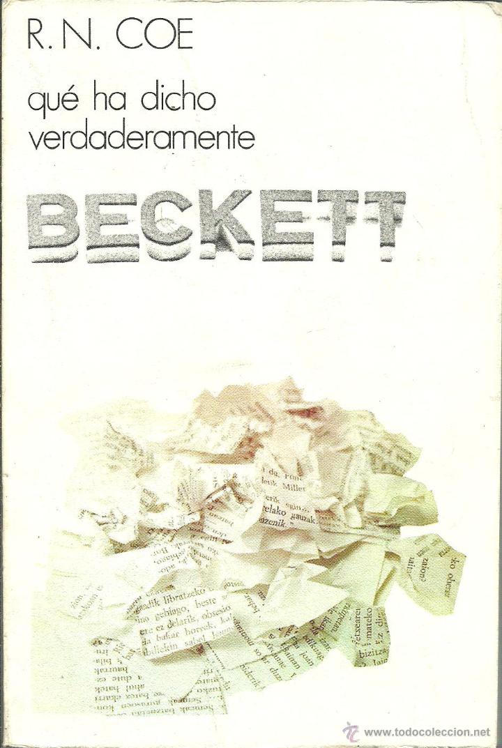 Libros: QUE HA DICHO VERDADERAMENTE BECKETT - R. N COE - Foto 1