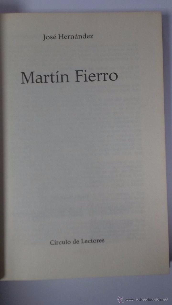 Libros: Martin Fierro - Jose Hernandez - Foto 1