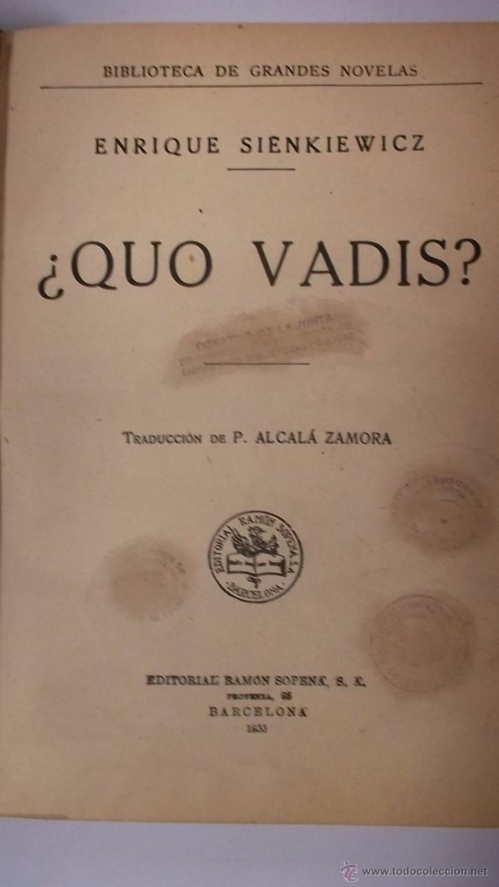 Libros: &iquest;Quo Vadis? - Enrique Sienkiewicz - Foto 1