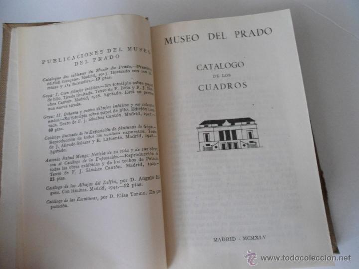 Libros: MUSEO DEL PRADO - CATALOGO DE LOS CUADROS - Ed. BLASS - 1945 - Foto 2
