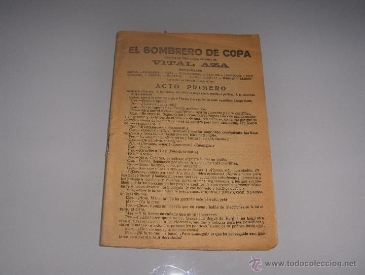B&uuml;cher: EL SOMBRERO DE COPA-VITAL AZA-COMEDIA EN 3 ACTOS
