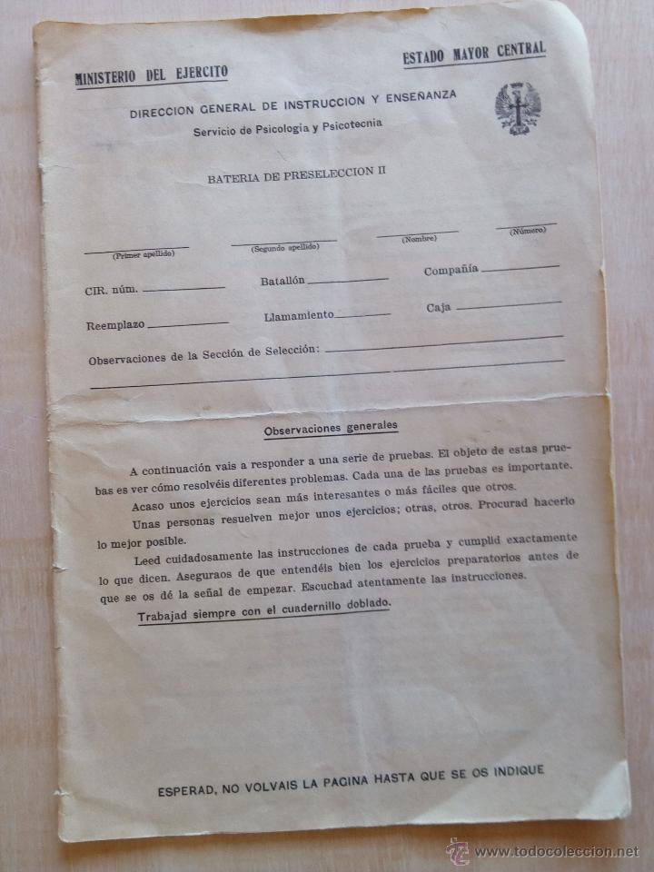 Libros: TEST DE MATRICES PROGRESIVAS para determinar la capacidad intelectual. C.RAVEN . Ejercito Espa&ntilde;a - Foto 5