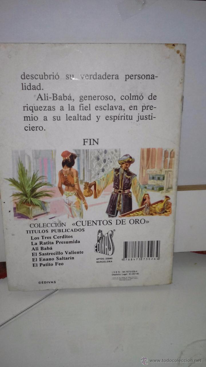 Libros: ALI BABA Y LOS 40 LADRONES - EDIVAS - CUENTOS DE ORO - 1990 - Foto 2