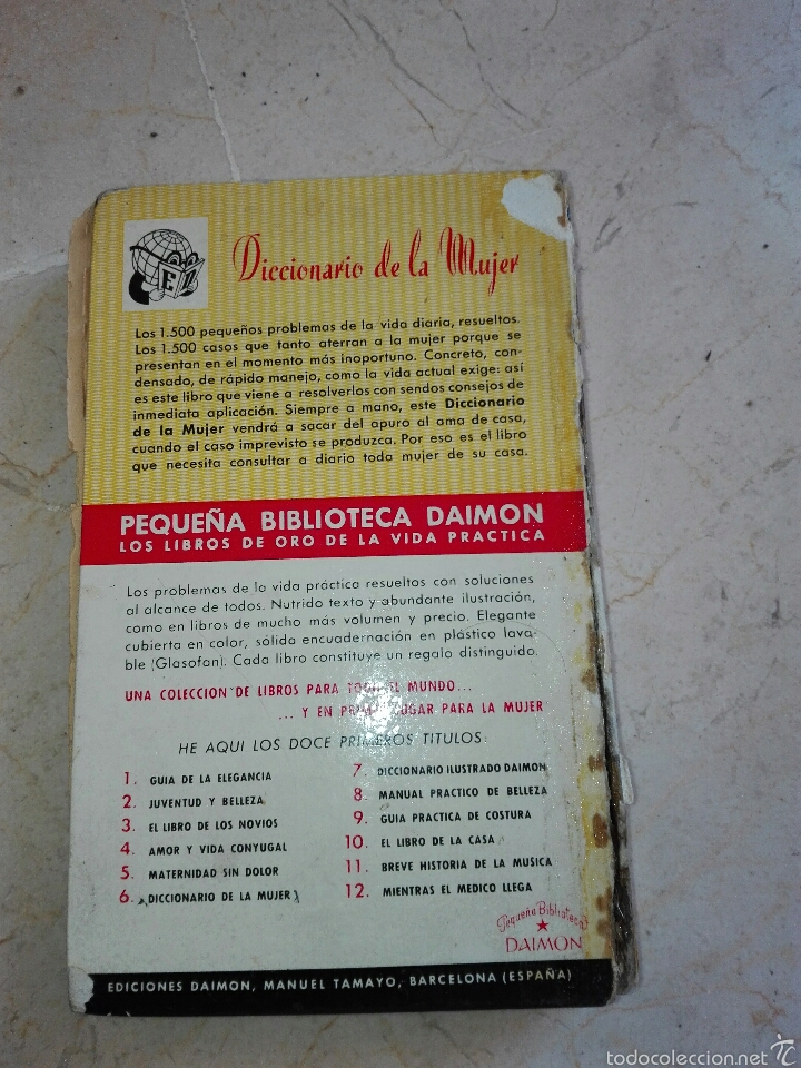 Libros: DICCIONARIO DE LA MUJER de Anny Brown.Ediciones Daimon 1956 - Foto 5