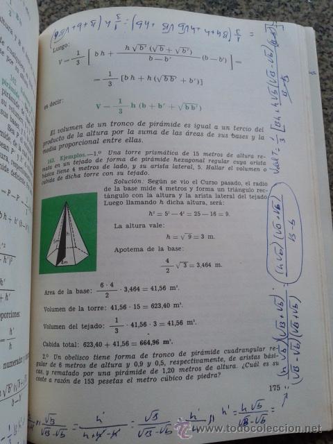 Libros: MATEMATICAS 4&ordm; CURSO -- C. MARCOS Y J. MARTINEZ -- EDICIONES S. M. -- 1968 -- - Foto 3