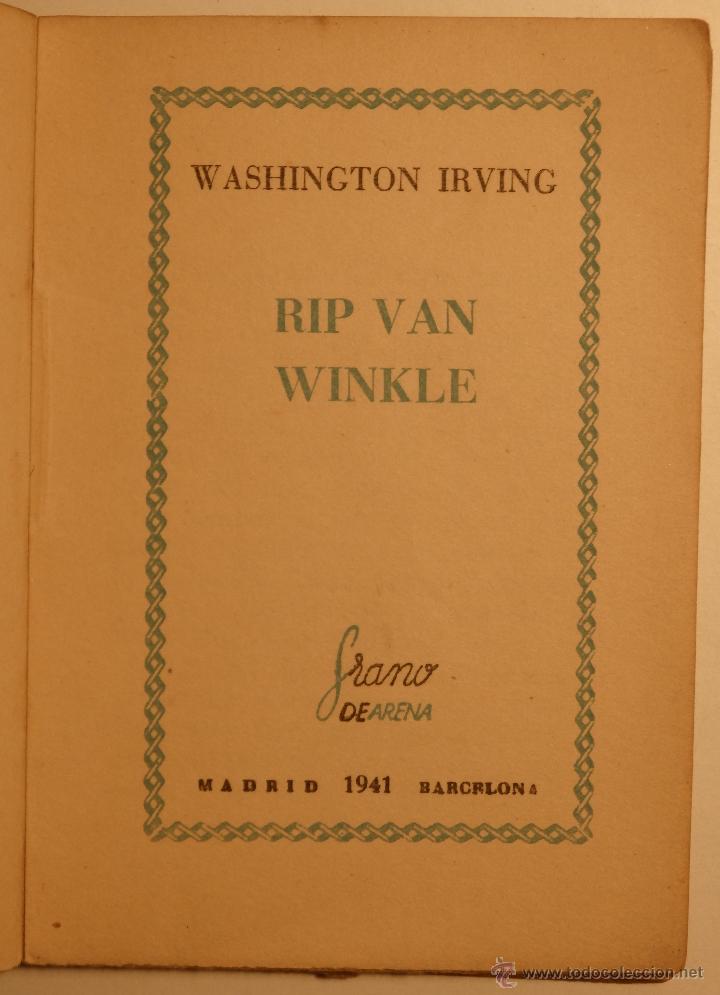 Libros: Rip Van Winkle &ndash; Grano de Arena - - autor: Washington Irving - - Foto 1