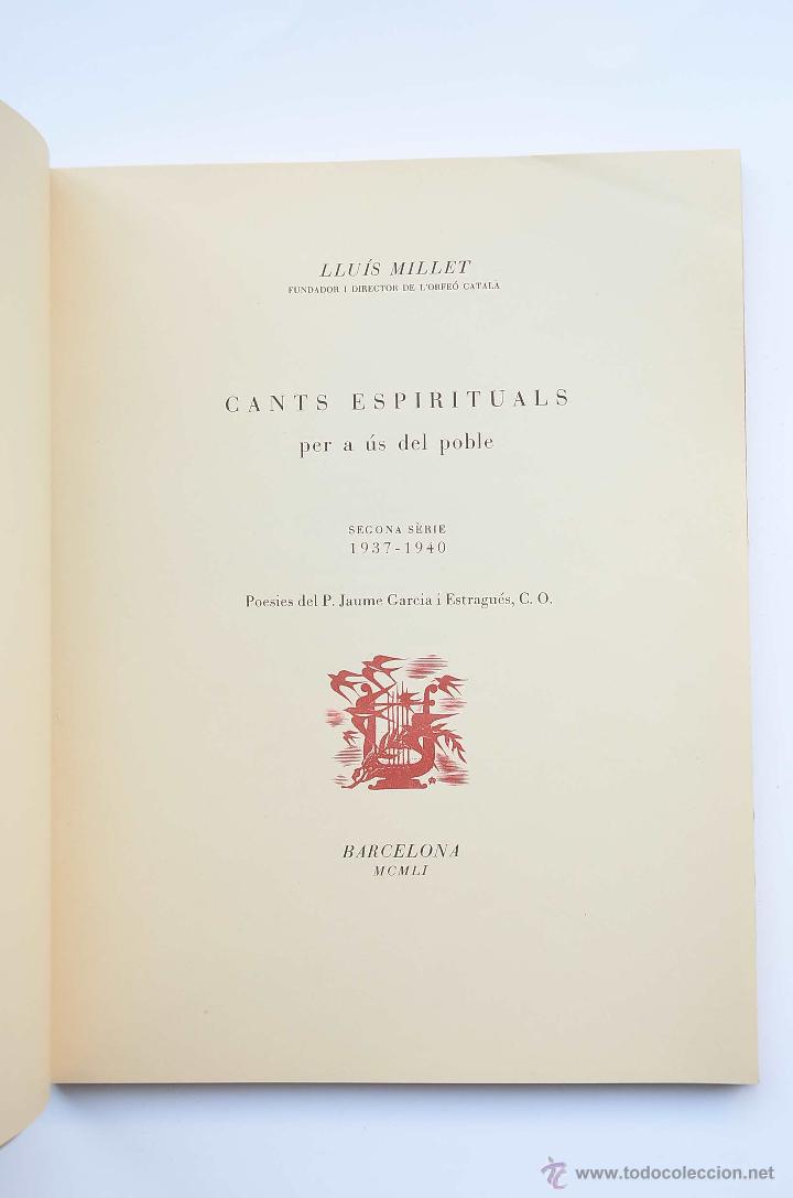 Libros: Cants espirituals per a &uacute;s del poble. Seconda s&egrave;rie, 1937-1940 - MILLET, Llu&iacute;s - Foto 3