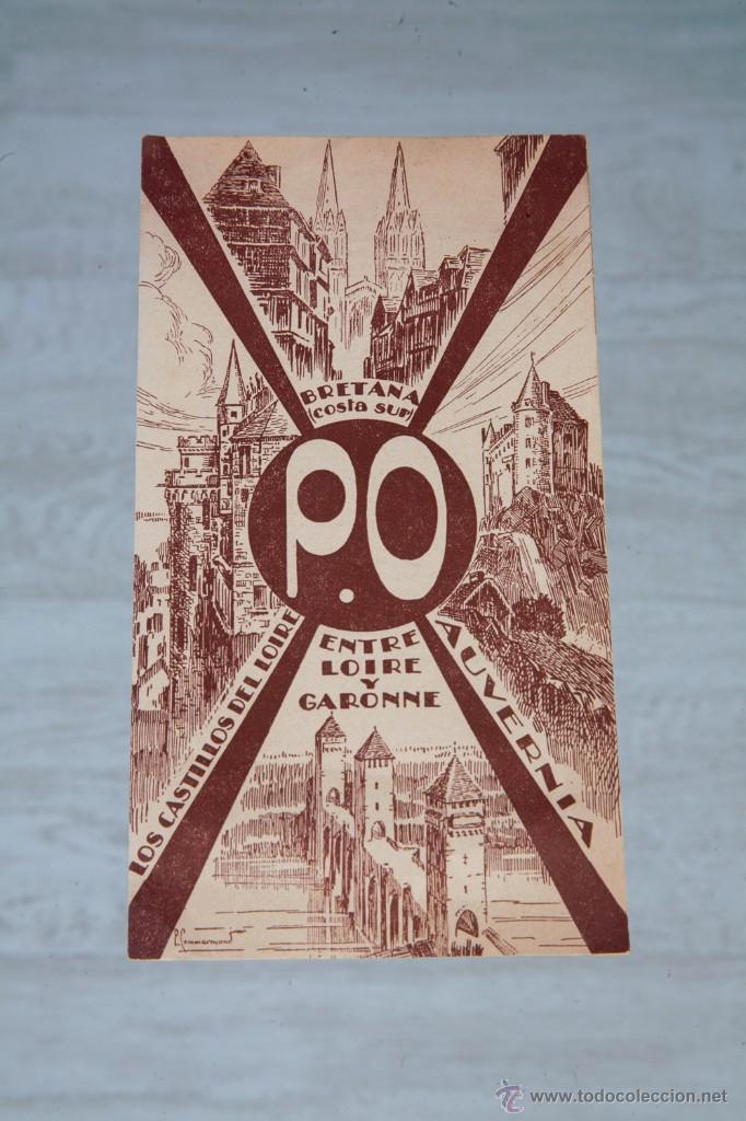 Libros: FERROCARRILES DE PARIS A ORLEANS - FOLLETO -  TRIPTICO -  1929 - Foto 1