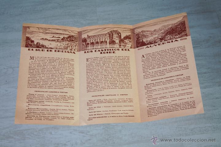 Libros: FERROCARRILES DE PARIS A ORLEANS - FOLLETO -  TRIPTICO -  1929 - Foto 2