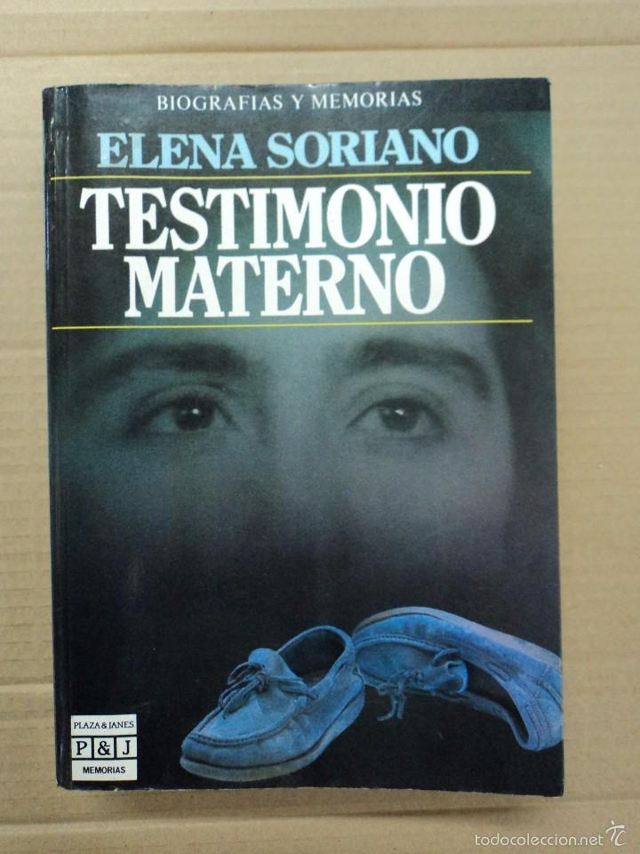 Libros: Testimonio Materno - Elena Soriano - Foto 1