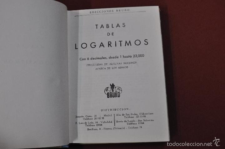 Libros: tablas de logaritmos y trigonom&eacute;tricas ediciones bru&ntilde;o MT1 - Foto 3