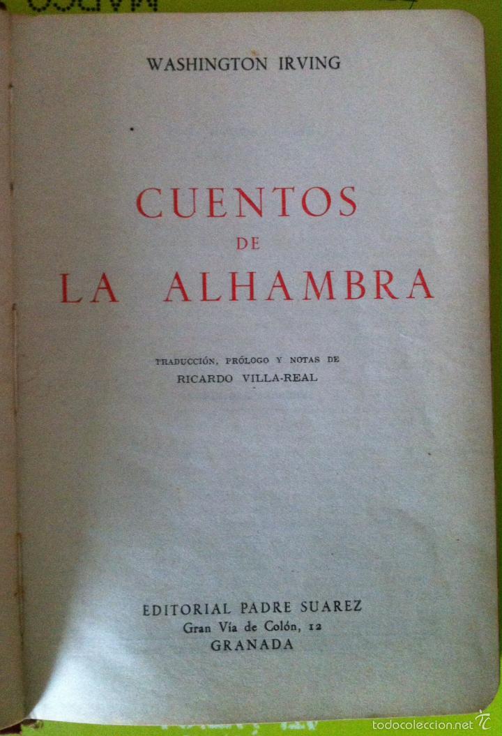 Libros: Washington Irving. Cuentos de la Alhambra. 1954 - Foto 5