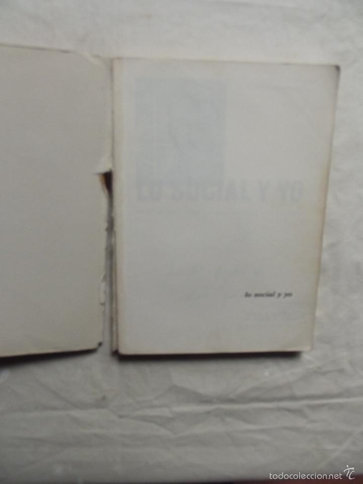 Libros: LO SOCIAL Y YO DE C. GINER Y D. ARANZADI - Foto 2