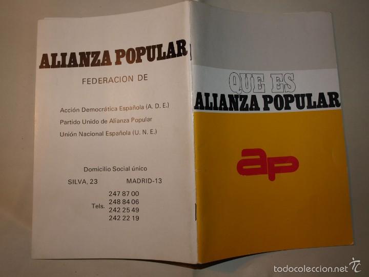 Libros: Que es Alianza Popular. AP. - Foto 1