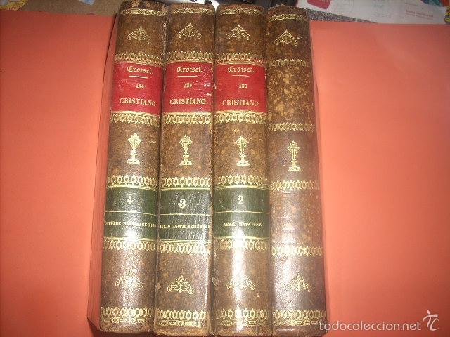 Libros: A&ntilde;o Cristiano, 4 tomos, 1.852 - Foto 1