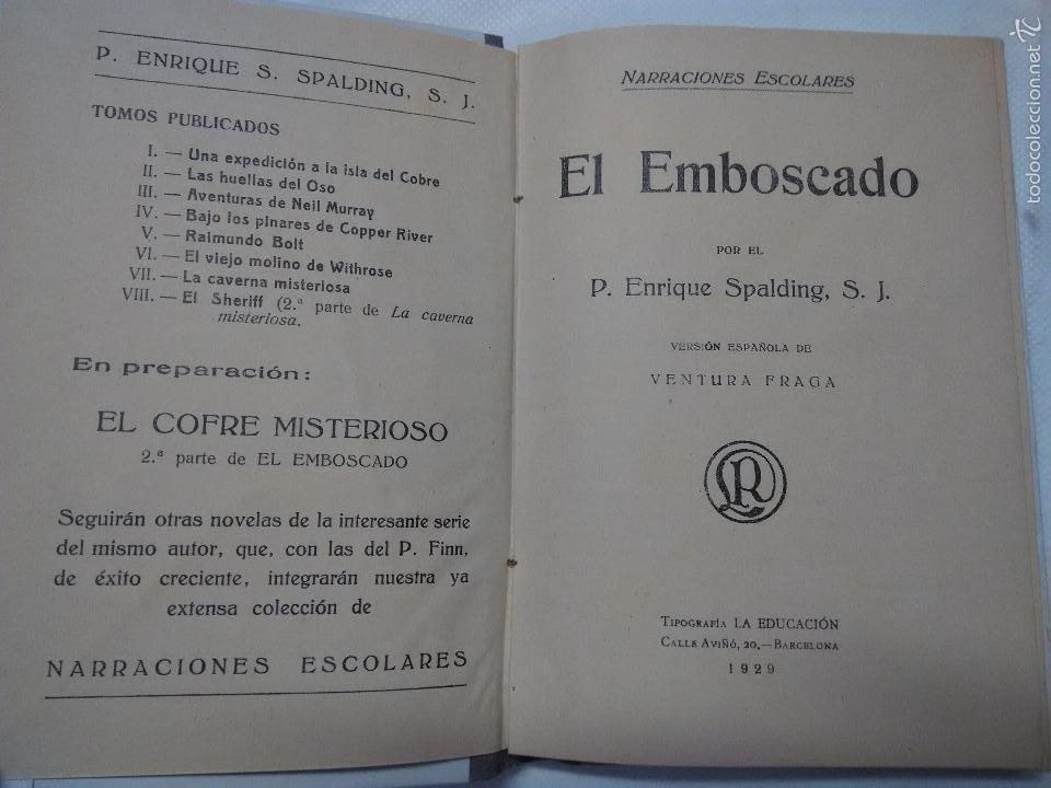 Libros: narraciones escolares. E.S.Spalding.  El emboscado - Foto 2