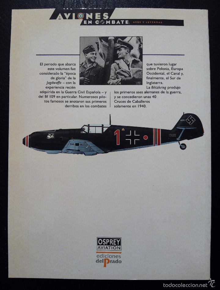 Libros: AVIONES EN COMBATE - LOS ASES DE LA BLITZKRIEG (MESS BF 109 D/E) - EDICIONES DEL PRADO 1999. - Foto 2