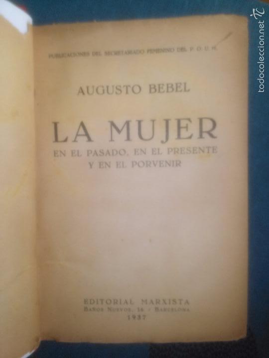 Libros: La mujer en el pasado, en el presente y en el porvenir. Babe, Augusto - Foto 1