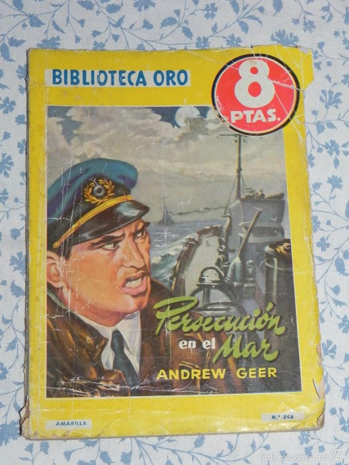 Libros: Vendo Novela, (Biblioteca de Oro), Persecuci&oacute;n en el Mar. - Foto 1
