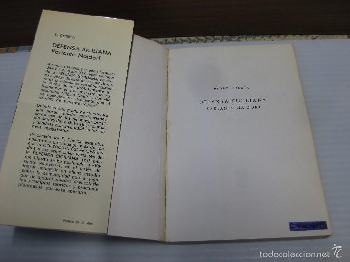 Libros: DEFENSA SICILIANA, VARIANTE NAJDORF - Foto 2