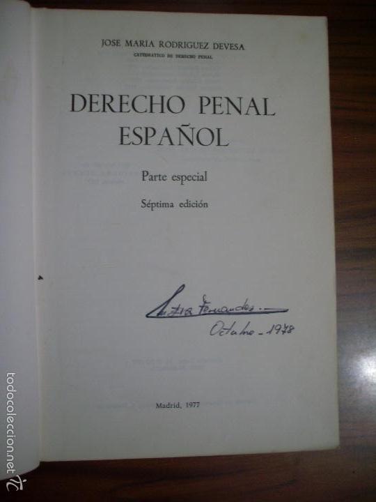 Libros: DERECHO PENAL ESPA&Ntilde;OL PARTE ESPECIAL - Foto 3