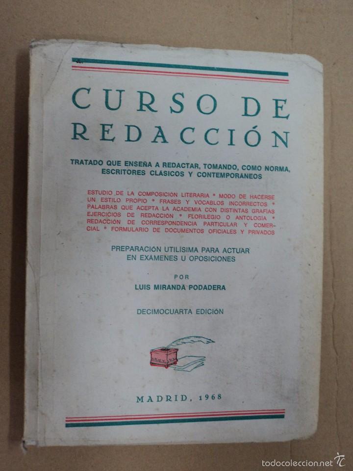 Libros: Curso de Redacci&oacute;n - Madrid 1968 - Luis Miranda Podadera - Foto 1