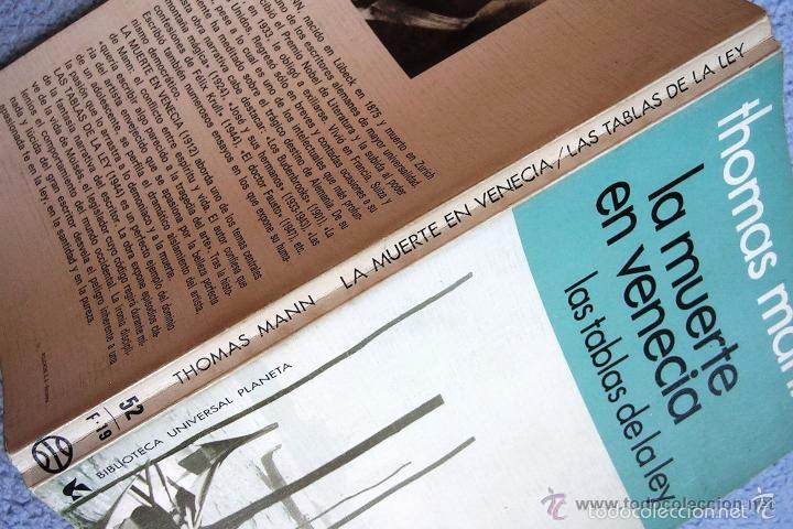 Libros: LA   MUERTE   EN   VENECIA  y  LAS  TABLAS   DE   LA   LEY  -Thomas Mann- - Foto 2