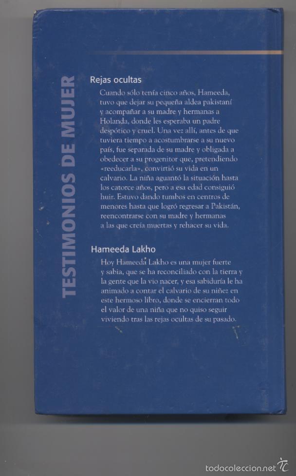 Libros: REJAS OCULTAS- HAMEEDA LAKHO - Foto 2