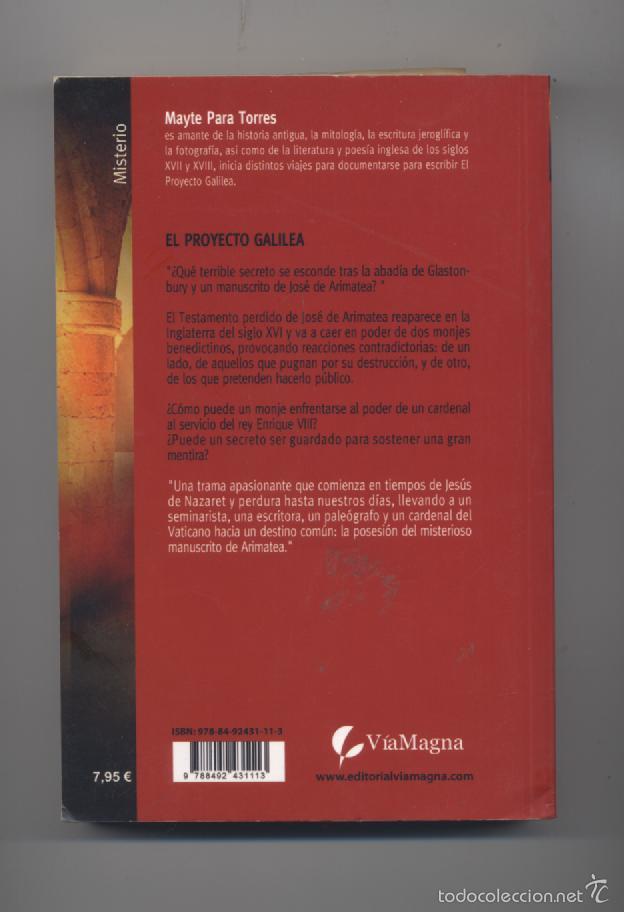 Libros: EL PROYECTO GALILEA- MAYTE PARA TORRES - Foto 2