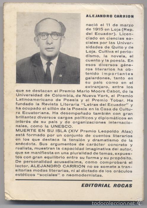 Libros: MUERTE EN SU ISLA-ALEJANDRO CARRION - Foto 2
