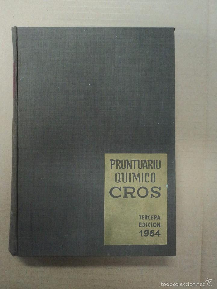 Libros: prontuario Quimico Cros - Edici&oacute;n 1964 - Foto 1