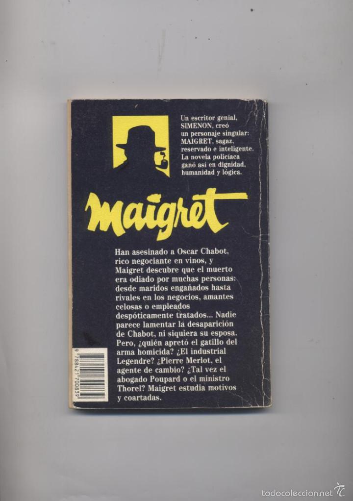 Libros: MAIGRET Y EL MAYORISTA DE VINOS-GEORGES SIMEON - Foto 2