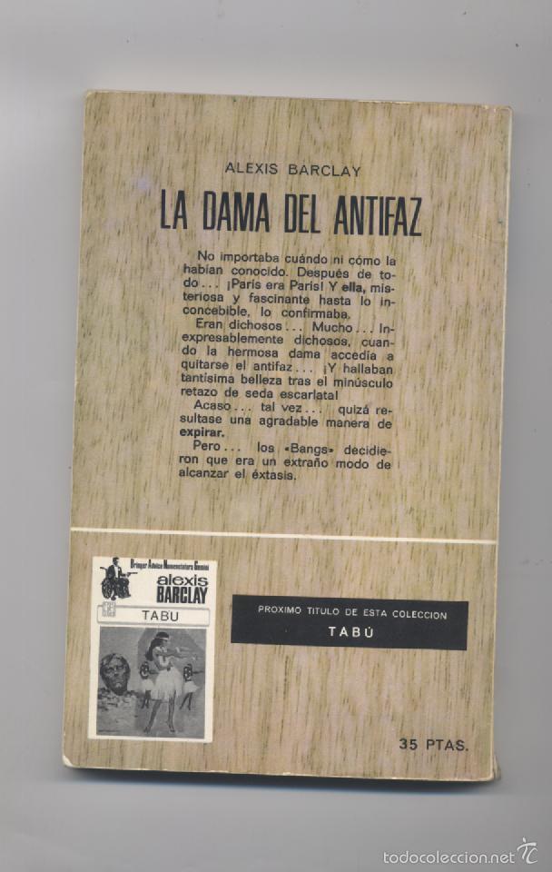 Libros: LA DAMA DEL ANTIFAZ- ALEXIS BARCLAY - Foto 2