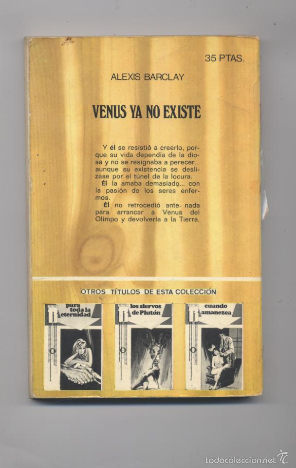 Libros: VENUS YA NO EXISTE-ALEXIS BARCLAY - Foto 2