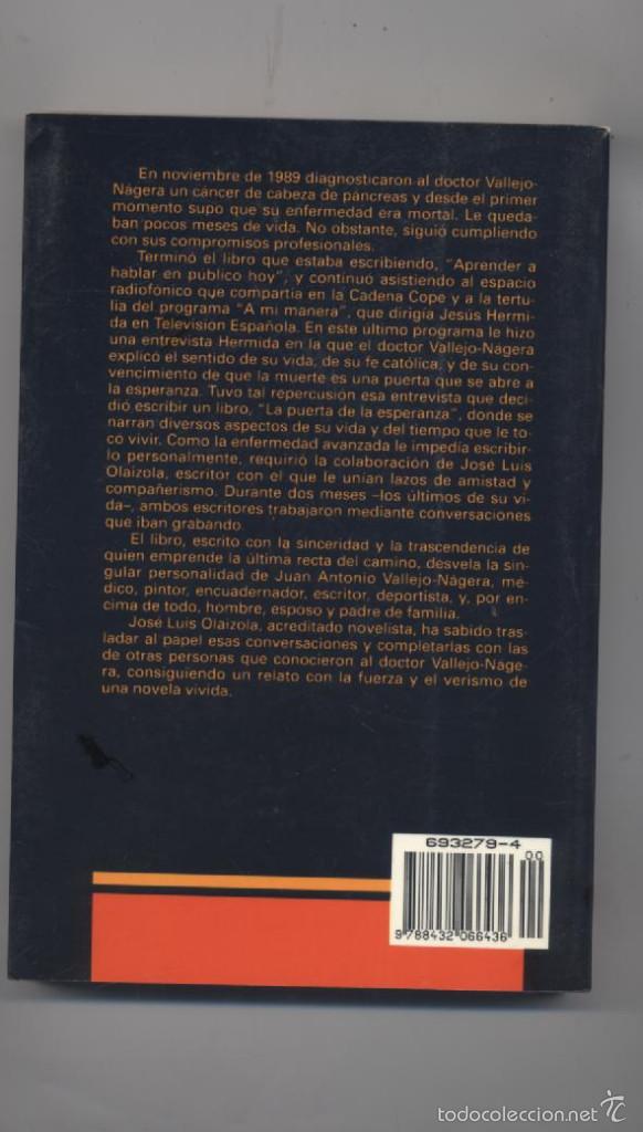 Libros: LA PUERTA DE LA ESPERANZA-JUAN ANTONIO-VALLEJO-NAGERA - Foto 2