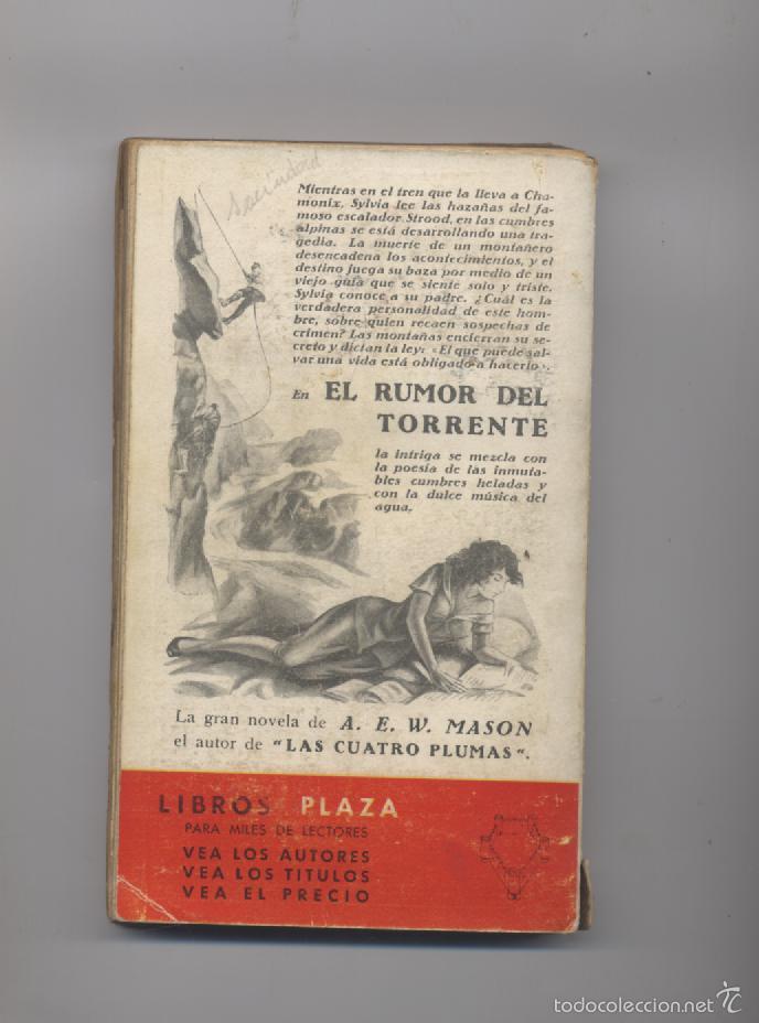 Libros: EL RUMOR DEL TORRENTE- A.E.W.MASON - Foto 2
