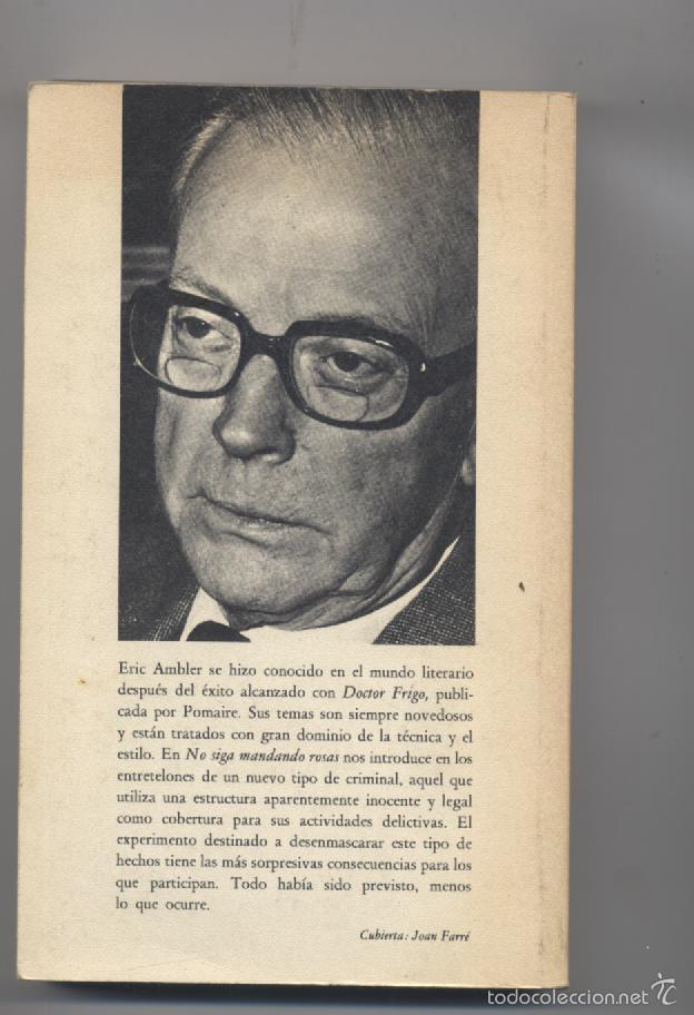Libros: NO SIGA MANDANDO ROSAS-ERIC AMBLER - Foto 2