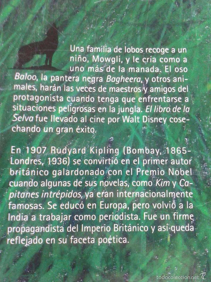 Libros: EL LIBRO DE LA SELVA -- RUDYARD KIPLING -- EL PAIS AVENTURAS - 2003 -- - Foto 2