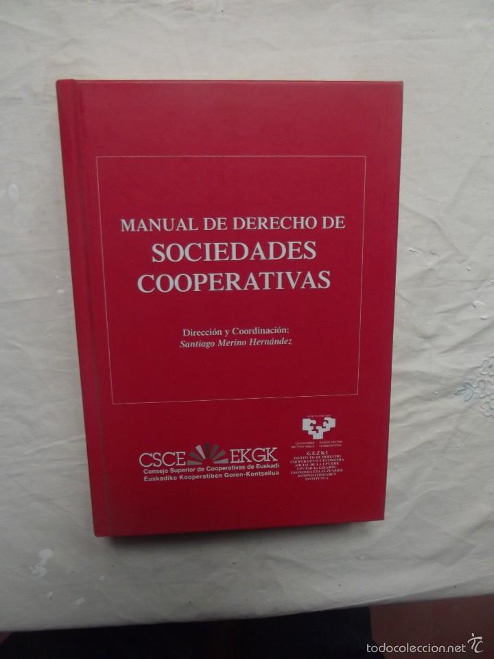 Libros: MANUAL DE DERECHO DE SOCIEDADES COOPERATIVAS