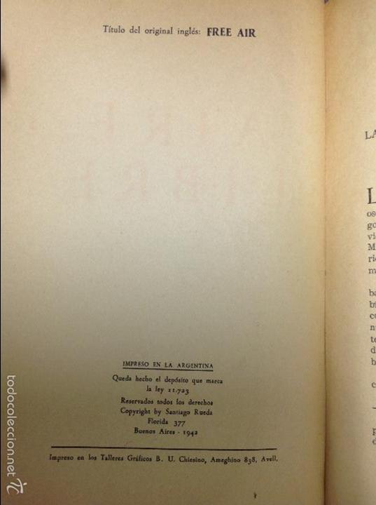 Libros: Aire libre -.Lewis Sinclair.- - Foto 4